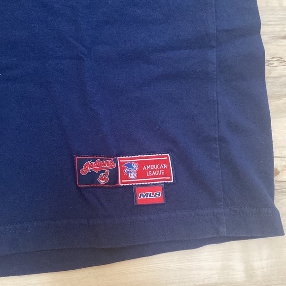 MLB Indians Shirt. Mens Large. Vintage. Cleveland Indians Blue shirt. - Picture 2 of 7